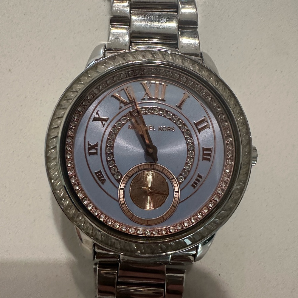 Michael Kors Two-Tone Silver and Rose Gold Watch